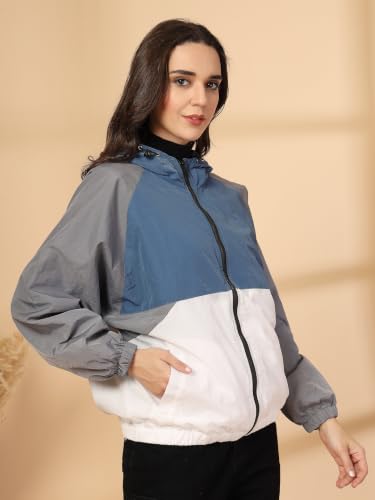 Image of CHKOKKO Sunscreen Jacket for Women Hooded Zipper Sports Jacket | UV Protection | Sun Protective | Lightweight Water Resistant | Riding Biker | Outdoor Travel Gym Running