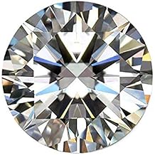 GEMHUB VVS1 Clarity Loose Moissanite Diamond Round Brilliant Cut White DF Color Moissanite For Jewelry Making, Sizes Available