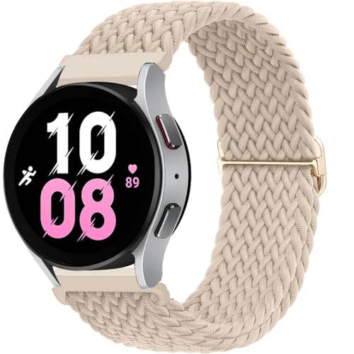 [JUNENTER] �i�C�����X�g���b�v Samsung Galaxy Watch 7 6 5 4 40mm 44mm 6Classic 43/47mm 20mm 22mm �ґg�\�����[�v�o���h Huawei 3 4Pro ���v�o���h�p (�X�^�[���C�g�A2