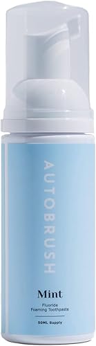 AutoBrush Pasta dental espumosa con fluoruro de menta original, apta para viajes, anticaries (1 paquete)