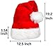6 Pack Plush Santa Hat Confortable Velvet Red Christmas Hat for Christmas Party Favors Fit for Adults and Kids