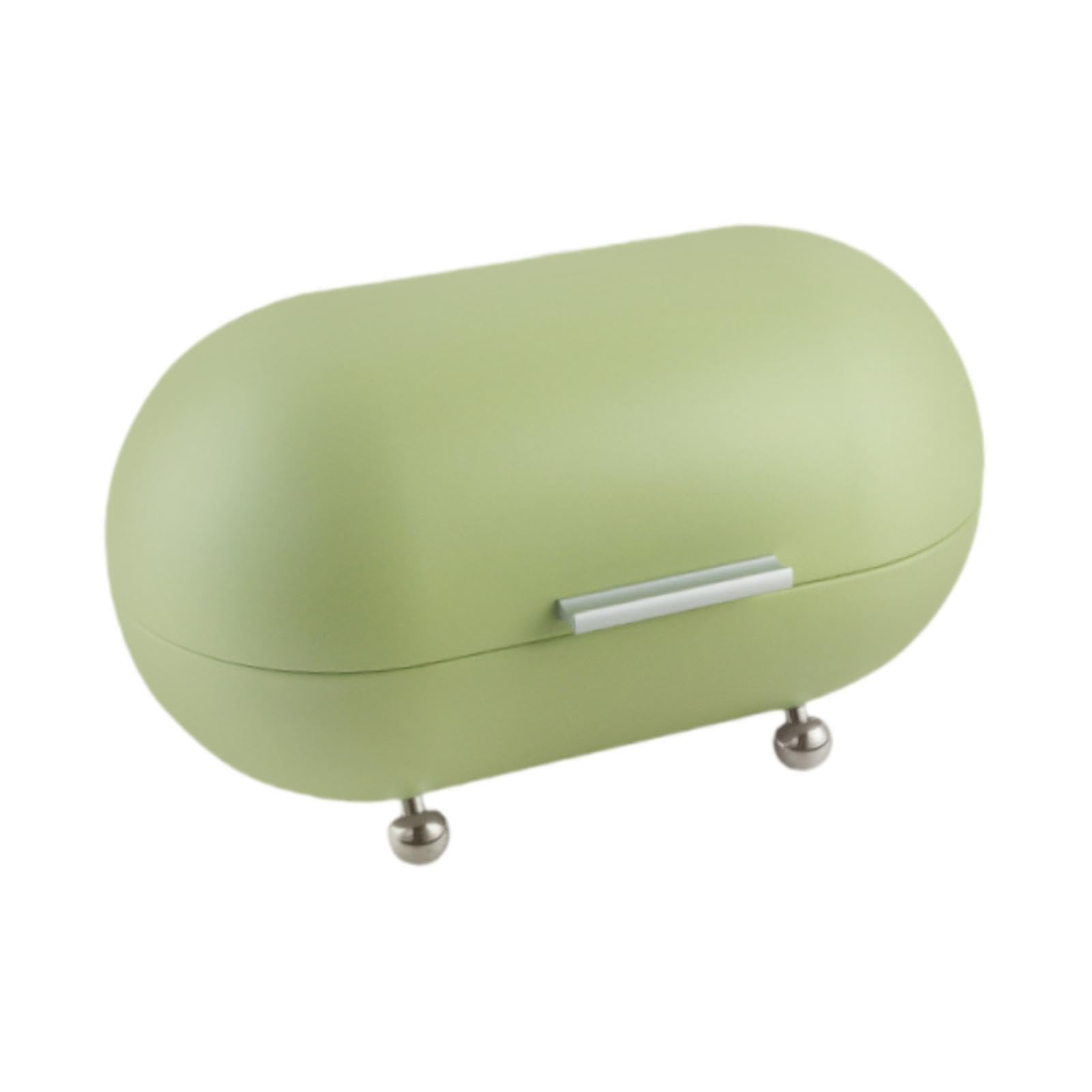 QIXCXAZ Bread Storage Bin Efficient Vintage Style Metal Bread Bin Kitchen Accessory Kitchen Metal Box Storage Container Snacks Countertop Pastry Organization , green