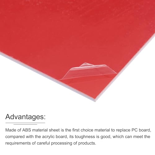 Image of MECCANIXITY ABS Engraving Double Color Sheet 7x11inch White /Red for Badge, Sign, DIY Carving Pack of 12