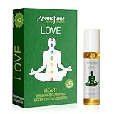 Aromafume Heart Chakra Essential Oil Roll-On Blend 10ml/0.33 fl oz | Anahata | Aromatherapy Oils for Chakra Balance | Rose & Bergamot Extracts | Emerald Incense for Meditation, Yoga, Reiki