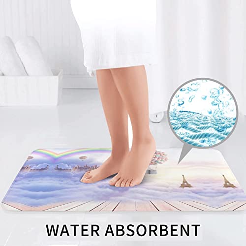 Dreamy Regenbogen-Print Rug Mats Pads Badvorleger Badezimmer Teppich Set 3 Stück + Konturteppich + Toilettendeckelbezug – Bild 7