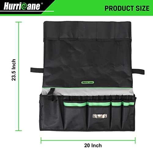 HURRICANE 5 Gallon Bucket Tool Bag Organizer, Garden Tool Caddy with 52 Pockets, Waterproof for Most Buckets - Thumbnail 4