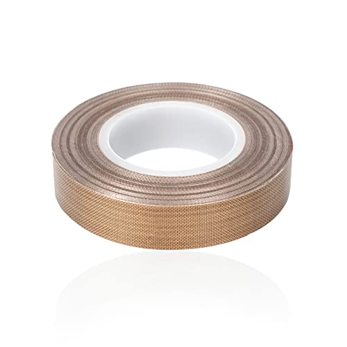 Image of PTFE Coated Fiberglass Telfon Tape,high Temperature Tape;Drying Mechanical Conveyor Belt; Welding Sealing Tape; -196℃ - +300℃ (Brown5, 13mm x 12yards x 0.18mm)