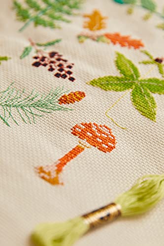 DMC Woodland Glade Cross Stitch Kit, Includes 13 Skeins of Stranded Cotton, 14ct Aida Fabric (100% Cotton) - Image 4