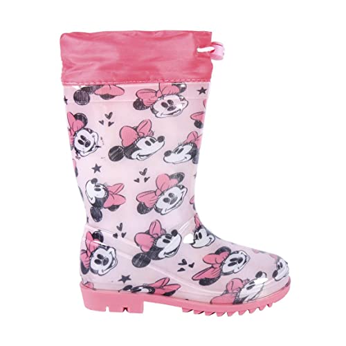 CERDÁ LIFE'S LITTLE MOMENTS - Botas de Agua Niña de Minnie Mouse con Stopper Regulador para Mayor Ajuste y Minimizar la Entrada de Agua - Licencia Oficial Disney