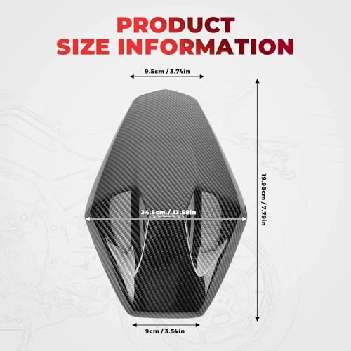 Pasuje do Kawasaki Z H2 SE/Z900 2021-2024 Pokrowce na owiewki siedzeń tylnym siedzeniu Spoiler motocyklowy(Carbon Fiber)