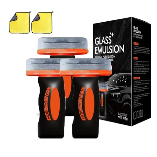 Multi‑Surface Oil Film Cleaning Brush for Auto & Household Glass – Glass Cleaning Board, Automotive Oil Film Cleaning Brush,Handheld Glass Oil-Film Remover (3pcs)