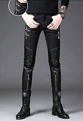Men`s Steampunk Gothic Punk Slim Fit Party Cosplay Stretchy Pants Jeans2