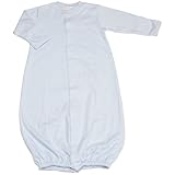 Kissy Kissy Baby-Boys Infant Basics Light Blue Convertible Gown-Light Blue-Small