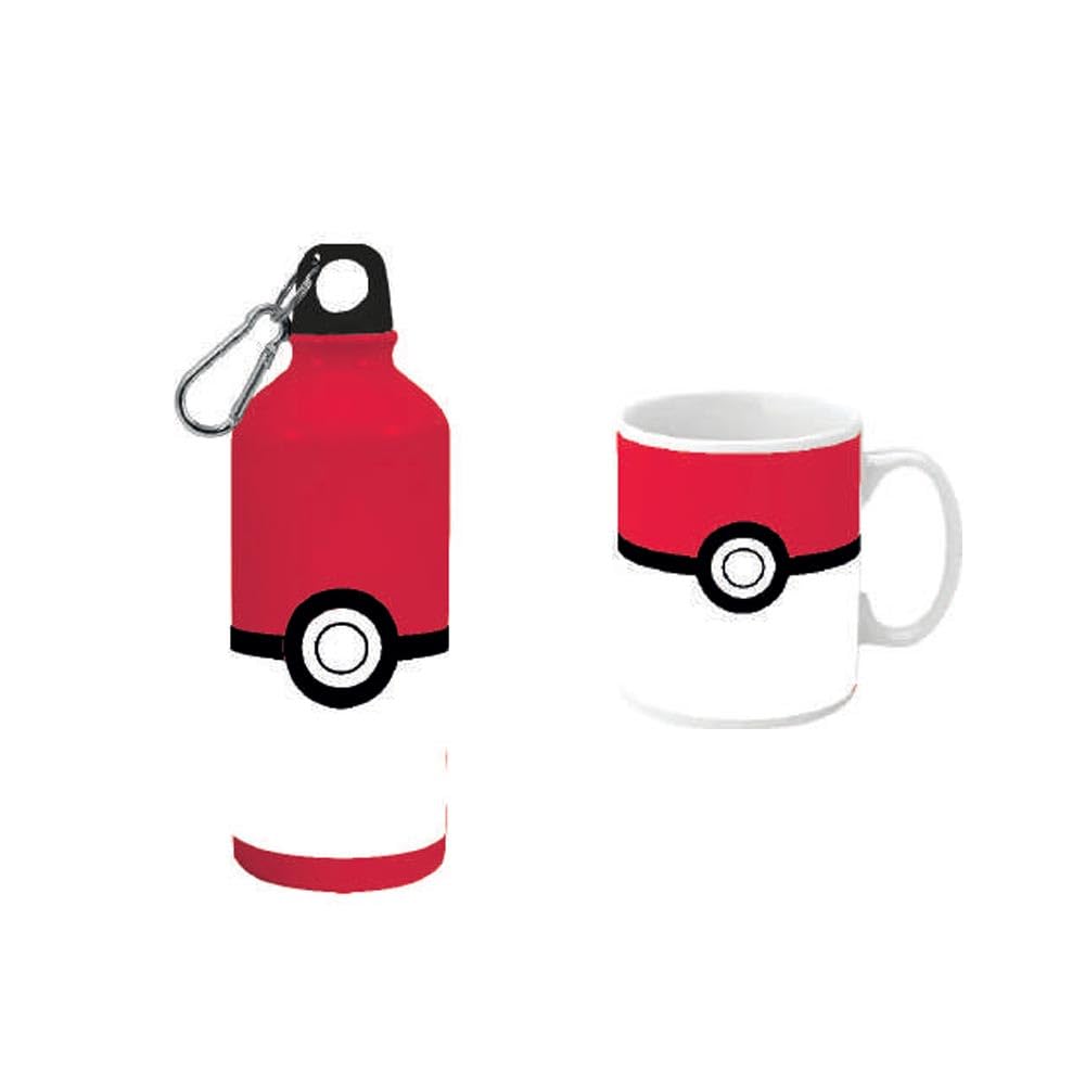 Kids Licensing Cup and Aluminium Drinking Bottle Set, 500 ml, Pokémon