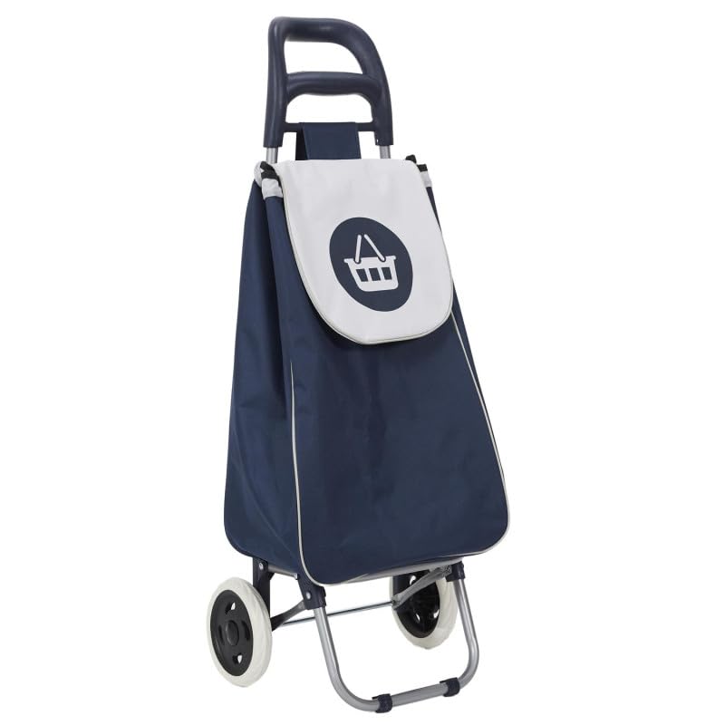 AC-Déco Carrito de la Compra diseño de Pictograma Cesta – 2 Ruedas – L 34 cm x H 96 cm –...