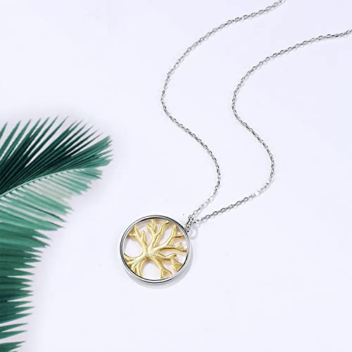 Strollgirl Tree Of Life Necklace Pendant 925 Sterling Silver Necklaces Jewelry Gifts For Women/Mom/Wife/Men Tree Pendant Birthday Valentine's Day #TOP3