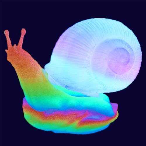 Image of RepRapper Glow in the Dark White to Rainbow PLA Filament 1.75mm (+- 0.03mm) 2.2lb (1kg) for 3D Printer, White Material with Rainbow Multicolor Glow Effect