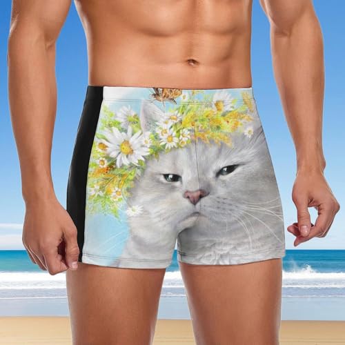 Swimming trunks homme imprimé papillon coloré