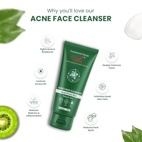 Image of A+ 0.5% Salicylic Acid Acne & Pimple Clear Face Cleanser For Men and Women Acne Cleanser Facewash for Oily Skin Dermatologist Inspired Face Wash for Oily Skin Women Deep Pore Care 100g