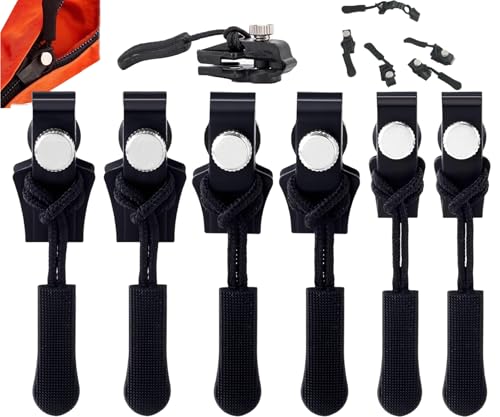 6 PCS Beojonvy Cremallera Reparación, Tirador Cremallera, Detachable Zipper, Cremallera para Chaqueta, Zipper Repair Kit, Kit Reparación Cremallera para Ropa, Bolsos, Abrigos, Campaña, Equipaje