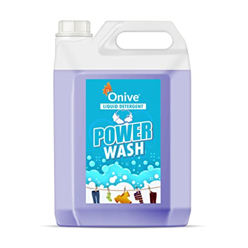 Image of PowerWash Liquid Detergent 5 Litre for Top Load Front Load, Tough Stain Removal in Laundry, Detergent Liquid for Washing Machine - 5 Ltr