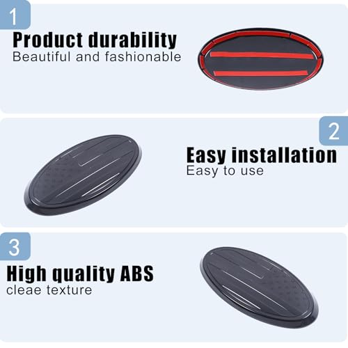 Image of Car Front Emblems Trim Cover Compatible with Subaru Outback 2021-2025，ABS Car Logo Trim Cover， Grille American Flag Decoration Emblems Accessories (Front)