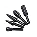 5pc Black Woodworking Rotary File DIY Grinding Accessories Set Electric Grinding Head Tool