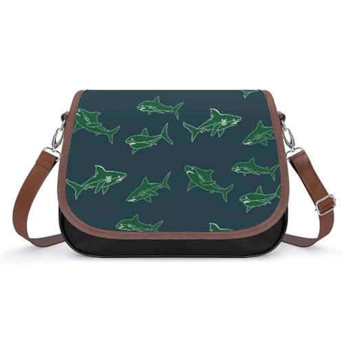 Women's Bag Heart Pattern Adjustable Shoulder Strap Shoulder Bag Multi-Pocket Magic Buckle Crossbody Bag