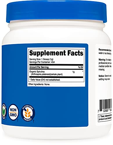Nutricost-Organic-Spirulina-Powder-454-Grams-1LB-1g-Per-Serving-454-Servings