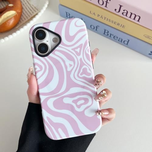 Coque iPhone 16 MagSafe vagues roses pour vos sorties et voyages