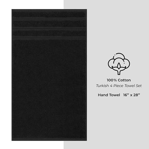 image for American Soft Linen Luxury Hand Towels for Bathroom, 600 GSM 100% Cott