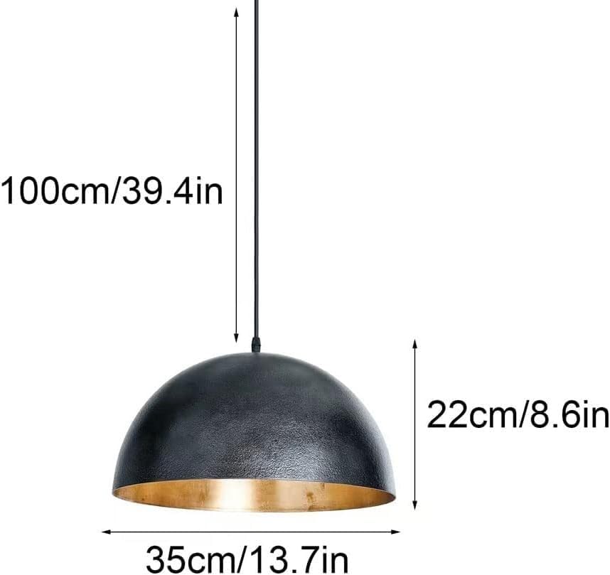 Suspension E27 en fer de qualité supérieure avec dôme et cage métallique - 2