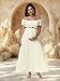 JustVH Maternity 2 Piece Outfits Dress Boho Off Shoulder Ruffle Tube Top Flowy Long Skirt for Photoshoot Baby Shower Beige