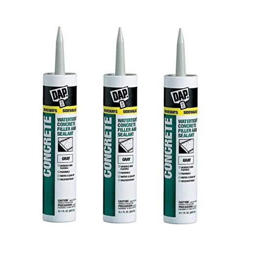 Dap 18021 Concrete and Mortar Watertight Filler and Sealant - Gray 10.1-oz Cartridge (18096). Sold as 3 Pack