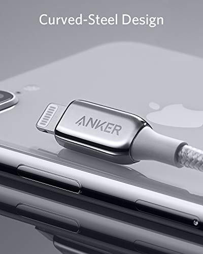 Anker Powerline+ Iii Lightning To Usb A Cable, (6Ft Mfi Certified), Usb Charging/Sync Lightning Cord Compatible With Iphone 11 / Xs Max/Xr/X / 8/7 / Ipad And More (Silver) #TOP3