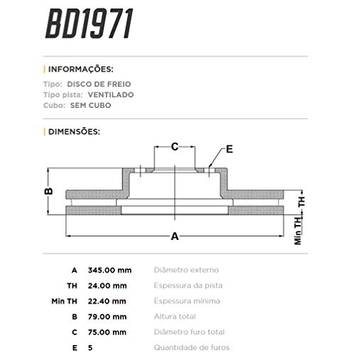 Discos de freio TRASEIROS - BMW X5 - DE 2007 A 2013 | X5 - DE 2014 A 2018 | X6 - DE 2008 A 2014 | X6