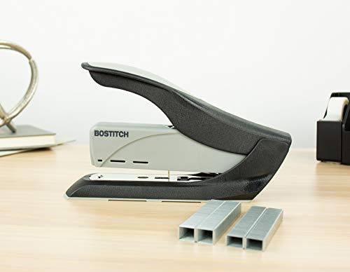 Bostitch 60 Sheet Heavy Duty Stapler - Two Fingers, No Effort, Spring Powered Stapler - Gray (1200) #TOP4