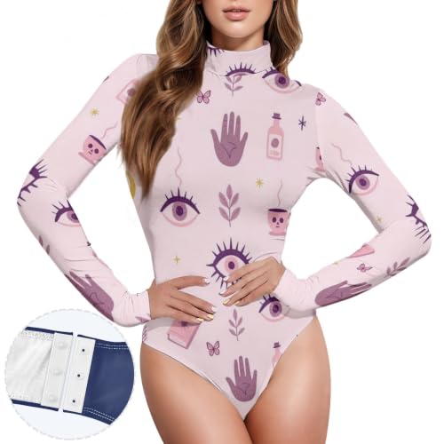 Body de bruja lindo con cuello alto falso evitando tirones incómodos 2