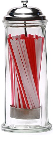 Circleware Retro Glass Straw Dispenser