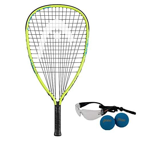 HEAD MX Hurricane Pack : Pack Raquettes Pré-cordées Légères avec Lunettes de Protection - 4