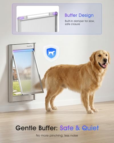 Porte automatique pour chien en aluminium robuste isolée pour mur - 4