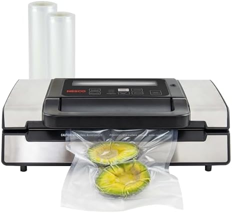 Nesco Deluxe Food VS-12 Vacuum Sealer, 130 Watts, Kit Bags & View...