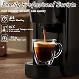 CUSIMAX Coffee Machine, Single-Serve Pod Coffee Machine, 19 Bar Pressure Mini Capsule Coffee Maker, Compatible with Nespresso & Dolce Gusto Capsules, 1450 W, 0.6 litres Black - Image 5