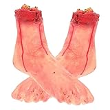 Toyvian 2stücke Falsche Abgetrennte Füße Simulation Abgetrennter Fuß Prop Für Halloween Schreckliche Party-Dekoration Spukhaus Requisiten Theater-Accessoires Trick-Props Gebrochen