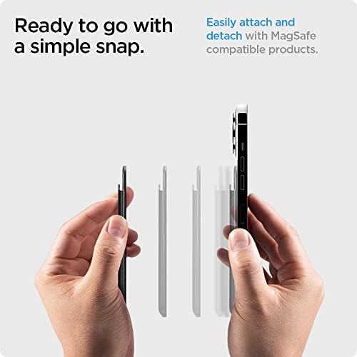 Spigen Valentinus MagFit Magnetic Wallet Card Holder Compatible with iPhone 14 Pro Max Plus Series, 13 Pro Mini Series, 12 Pro Mini Series Magsafe Wallet - Black
