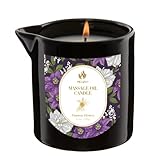 MELONY Massage Oil Candles, Essential Oil Candle Lotion, 8.1OZ/230g, Home Spa with Luxurious Body Oil, Intensive Skin Treatment Candle, Low Temp Body Safe Wax (Passion Flower)