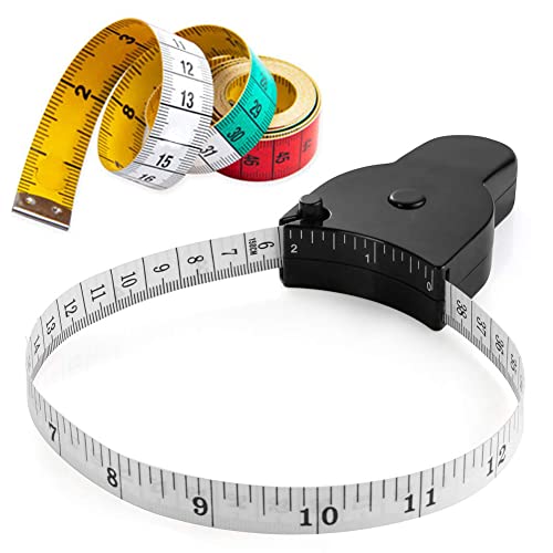 Cezmkio 2 STÜCKE Maßband Körpermaßband 150 cm, einziehbares Maßband zur Körpermessung und Gewichtsabnahme, genaues Körpermaßband für Fitness, Schneider, Nähen, Basteln, Kleidung thumbnail