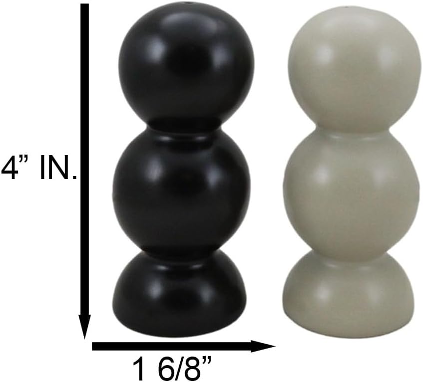 Miniatura 2 de Ebros Gift Frank Lloyd Wright Architecture Geometry East Meets West Imperial Hotel Oya Cabaret Stones Cerámica Blanco Y Negro Sal Pepper Shakers Set