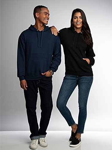 Image of Fruit of the Loom Men's Eversoft Fleece Pullover Hooded Sweatshirt, Moisture Wicking & Breathable