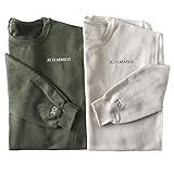 Personalized Embroidered Roman Numeral Sweatshirts for Couples, Custom Matching Date and Initial Heart Crewnecks, His and Her Pullover Sweaters, Valentine’s and Holiday Season Outfit for Lovers